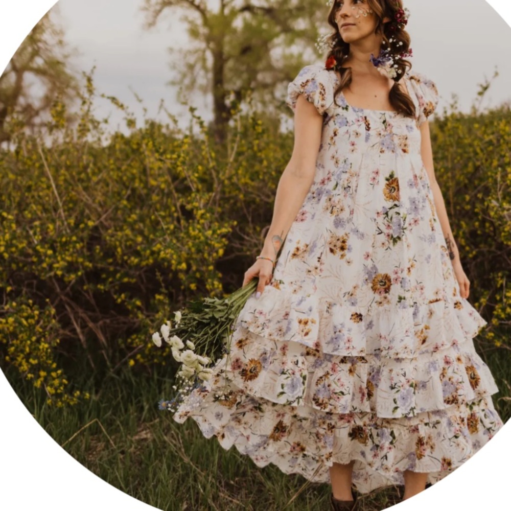🌸BEAUTIFUL FLORAL CAP SLEEVE DRESS - Picture 11 of 11